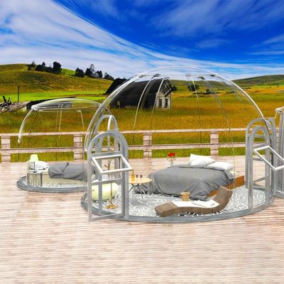 アウトドアポリカーボネート バブルドームテント 7.1m2 エリア 2024 最新デザイン