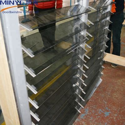 商用建物用 粉末塗装 アルミ合金 防音ロウバー窓