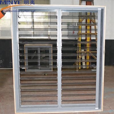 商用建物用 粉末塗装 アルミ合金 防音ロウバー窓
