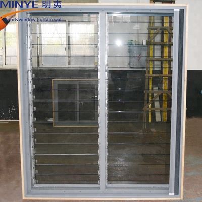 商用建物用 粉末塗装 アルミ合金 防音ロウバー窓