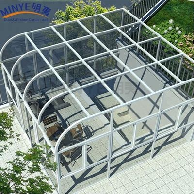 カスタマイズできるデザイン 固いプリファブリックガラスハウス/アルミソーラールーム/コンザーベーター
