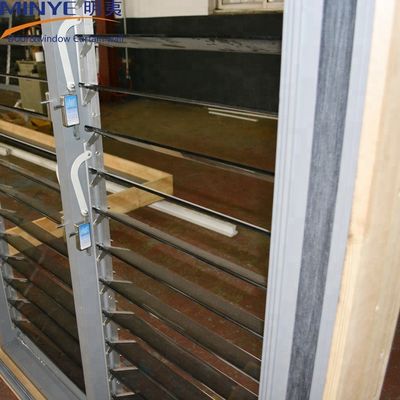 商用建物用 粉末塗装 アルミ合金 防音ロウバー窓