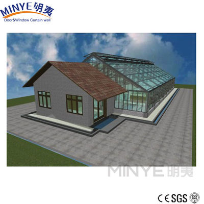 電気熱帯太陽室/アルミ製の冬庭/三角屋根設計の保育園