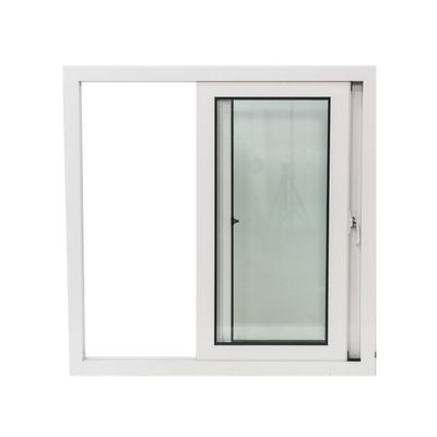 UPVC PVC ダブルガラスのスライド窓と窓 ファイバーグラススクリーン網材