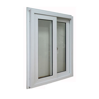UPVC PVC ダブルガラスのスライド窓と窓 ファイバーグラススクリーン網材