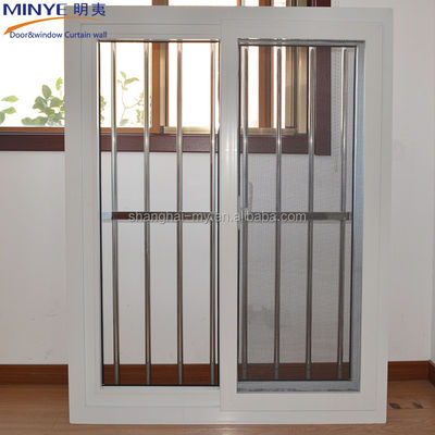 革新的なカスタマイズされた色 騒音殺虫 PVC/UPVC スライド窓 グリルデザイン