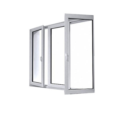 トイレ用のUPVC/PVCカーセメント窓設計 風力抵抗 3500pa スイングオープンスタイル