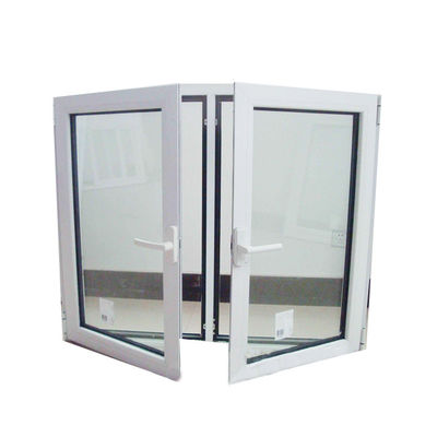 トイレ用のUPVC/PVCカーセメント窓設計 風力抵抗 3500pa スイングオープンスタイル
