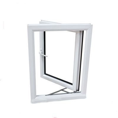 トイレ用のUPVC/PVCカーセメント窓設計 風力抵抗 3500pa スイングオープンスタイル