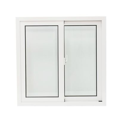 プラスチックフレーム UPVC スライディングウィンドウ ダブルガラスと水平開口