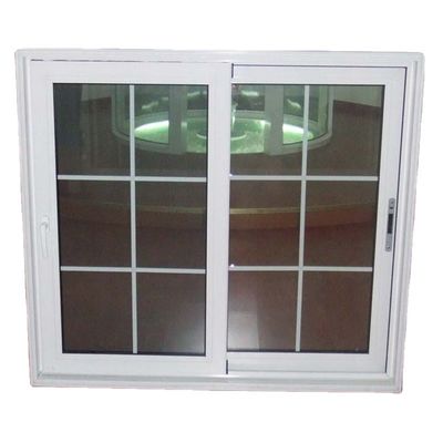 装飾用グリルと防風機能の加熱ガラスUPVC/PVC滑り窓
