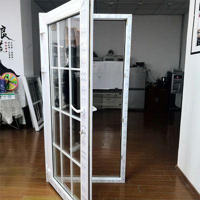 装飾用グリルと防風機能の加熱ガラスUPVC/PVC滑り窓