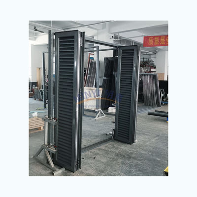 中国のトップ ハードウェア 高強度 アルミ 折りたたむシャッター 現代のヴィラのための窓