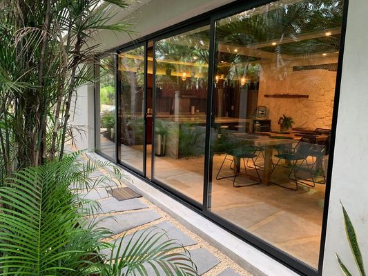 隔音 フランス様式 UPVC スライドガラス ドア