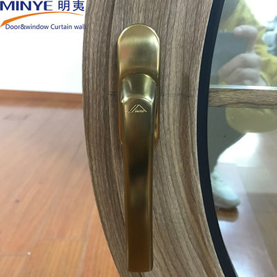 スウィング アルミニウム 中央 丸い 窓 ピボット 形 ハング 窓 カーセメント 枠付きの窓