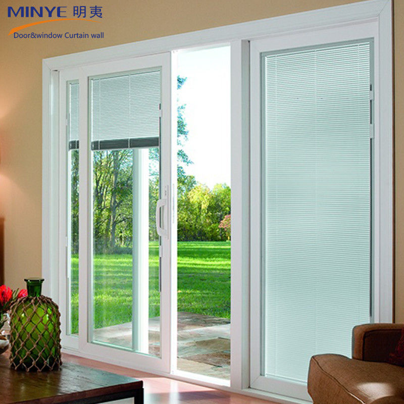 ガラスのドアタイプ PVC/UPVC 浴室やキッチンキャビネットのための二重ガラスのスライドドア