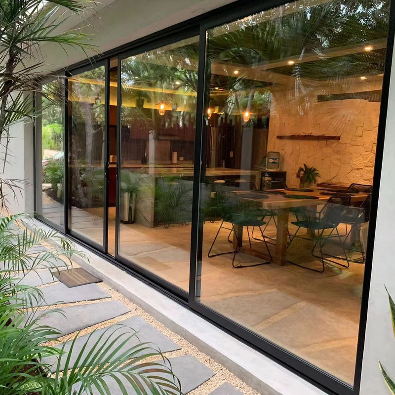 隔音 フランス様式 UPVC スライドガラス ドア